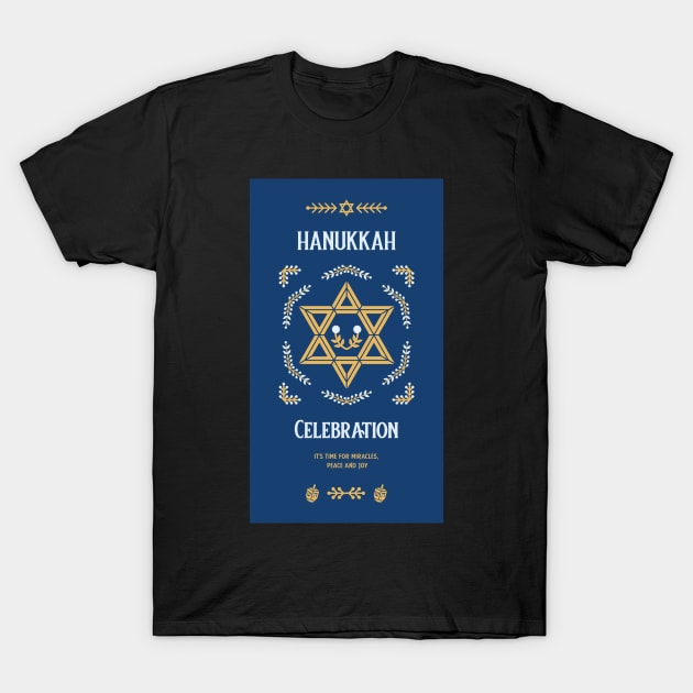 Happy Hanukkah Prints, Stickers & Magnets 5 T-Shirt by Studio-Sy